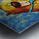 rabbit bear dig impressionist Metal print