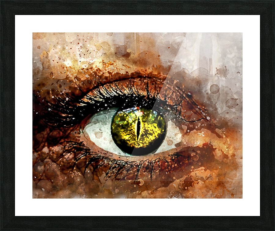 GREEN EYE Picture Frame print