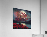 Red roses in the moonlight Acrylic Print