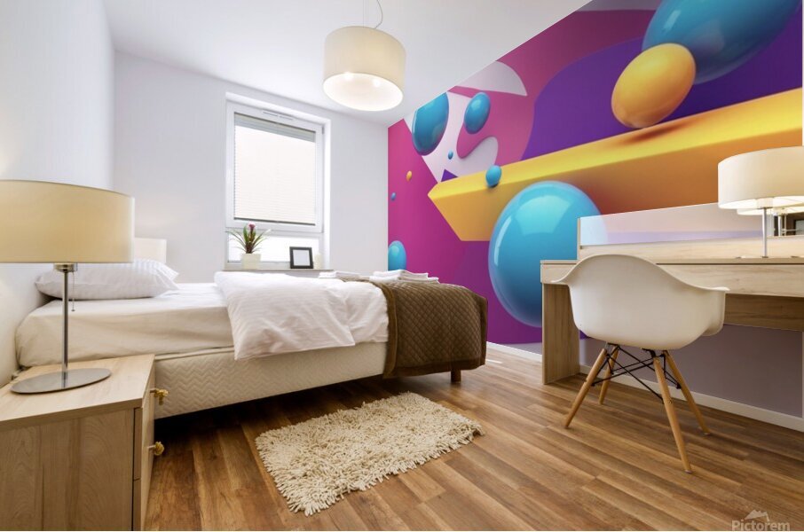 Modern 3d abstract wallpaper Mural print