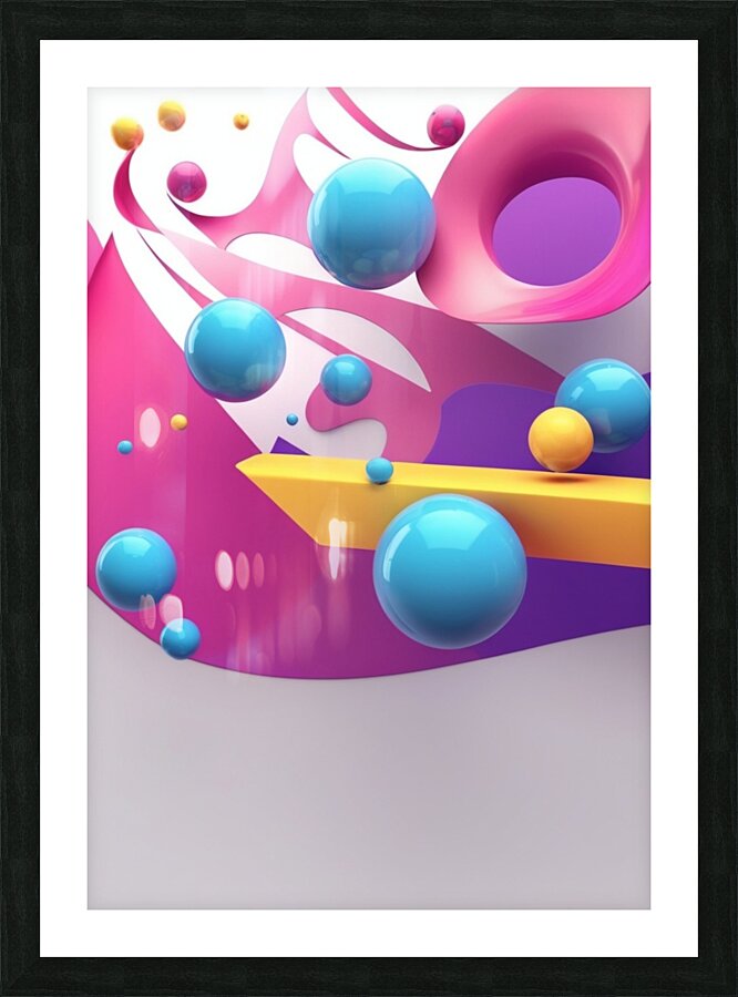 Modern 3d abstract wallpaper Picture Frame print