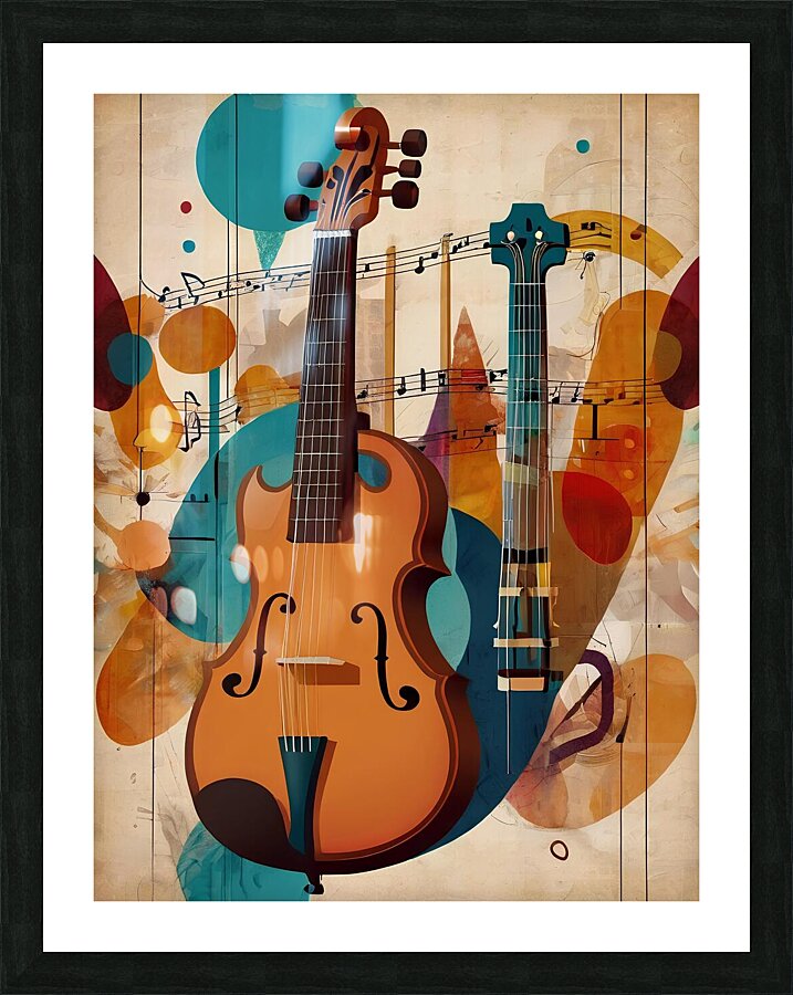 Default Abstract Music Background illustration Picture Frame print