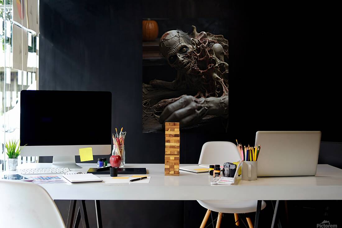 Default Amidst the eerie darkness of a Halloween Reproduction