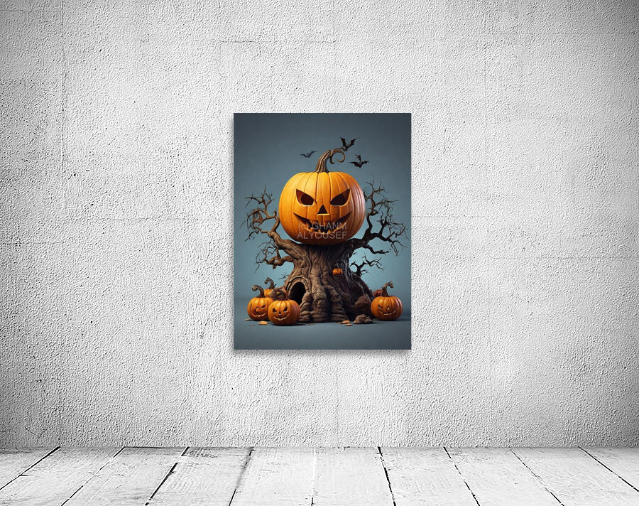 Default PSD happy halloween 3d design with pumpki 1716758989.1221 Wall Preview