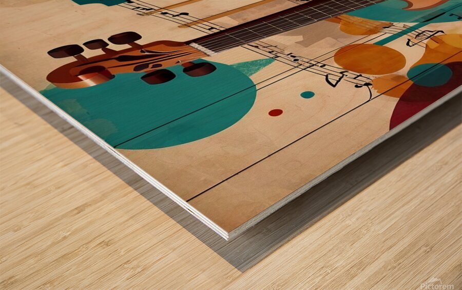 Default Abstract Music Background illustration Wood print