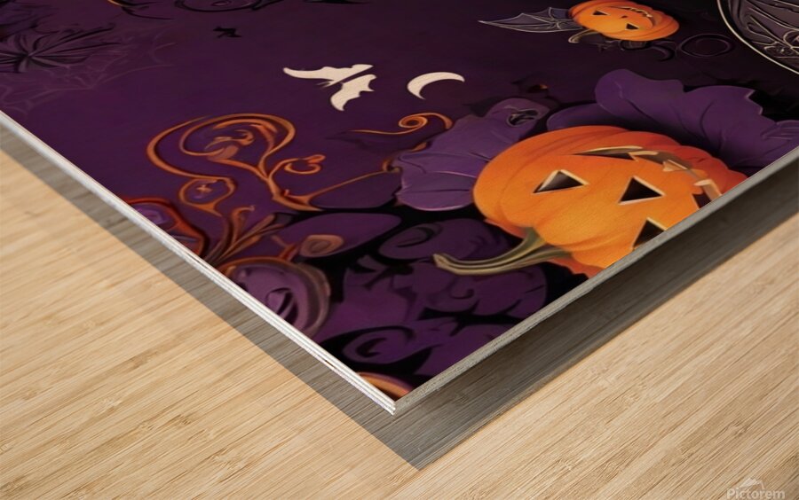 Default An enchantingly festive Halloween scene b 1716758992.121 Wood print