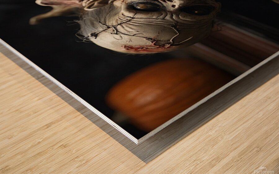 Default Amidst the eerie darkness of a Halloween Wood print