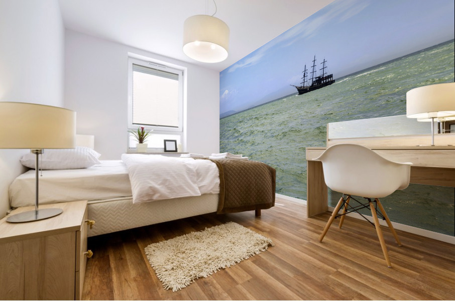Pirate boat Mural print