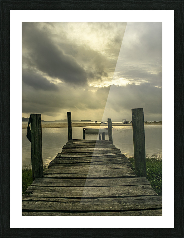 Old lagoon pier Picture Frame print