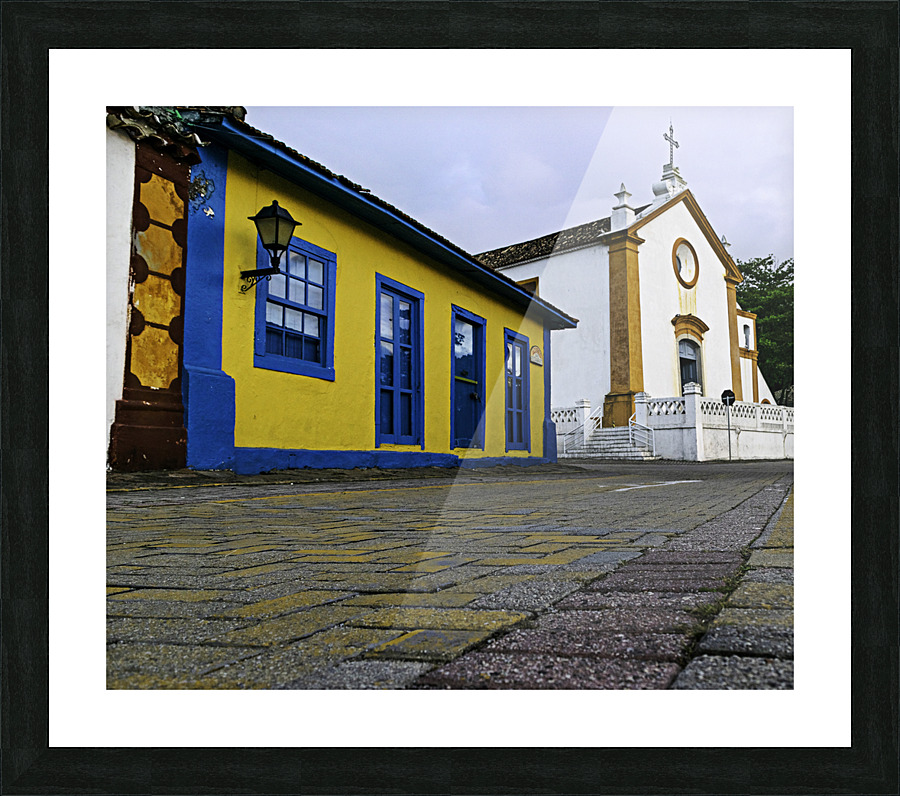 Old Village  Picture Frame print