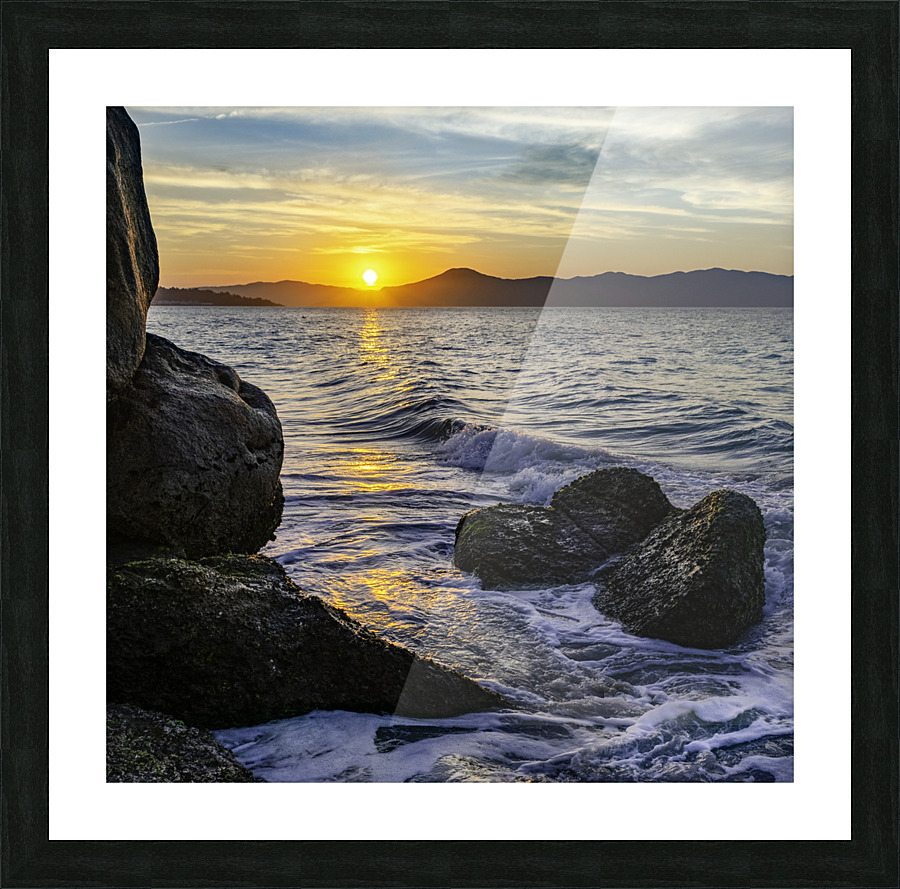 Sunset at beach Picture Frame print