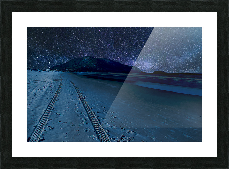 Tracks in the sand Picture Frame print