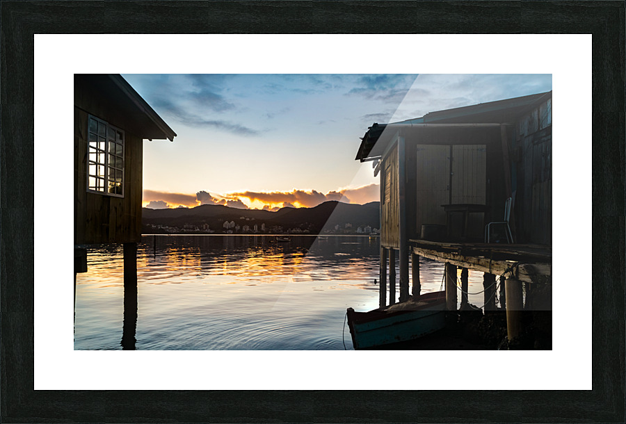 Fishermen house Picture Frame print
