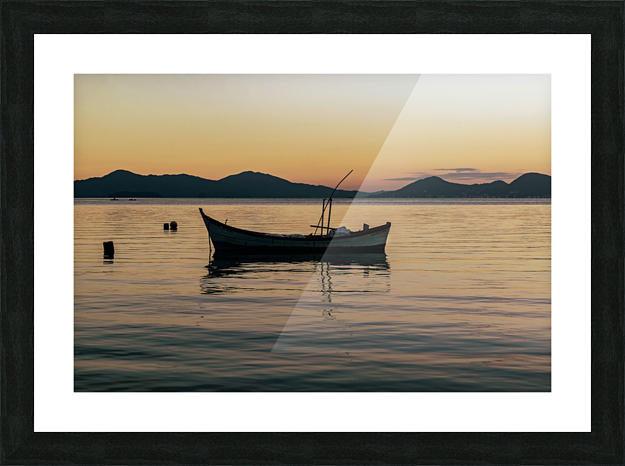 Boat at Sundown Picture Frame print