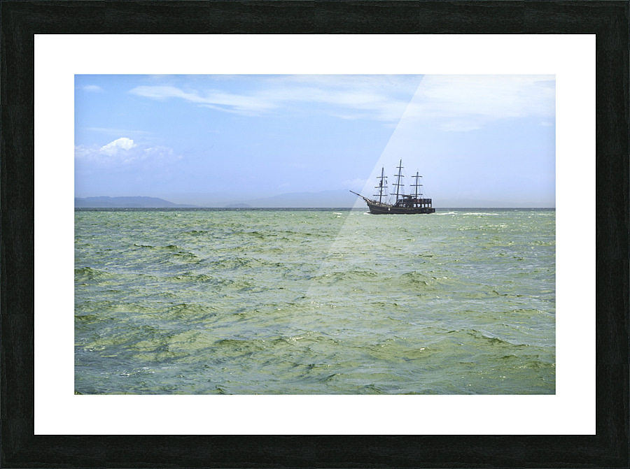 Pirate boat Picture Frame print