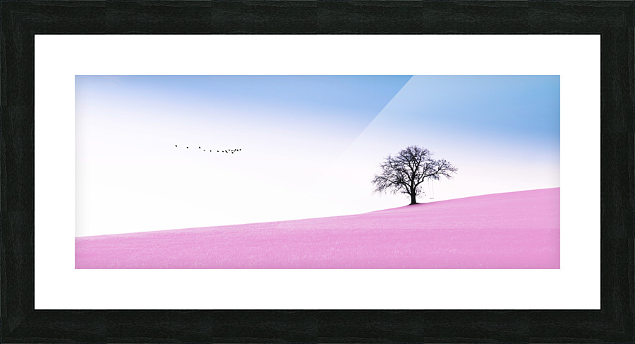 Pink field Picture Frame print