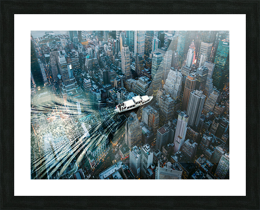 Over the city Picture Frame print