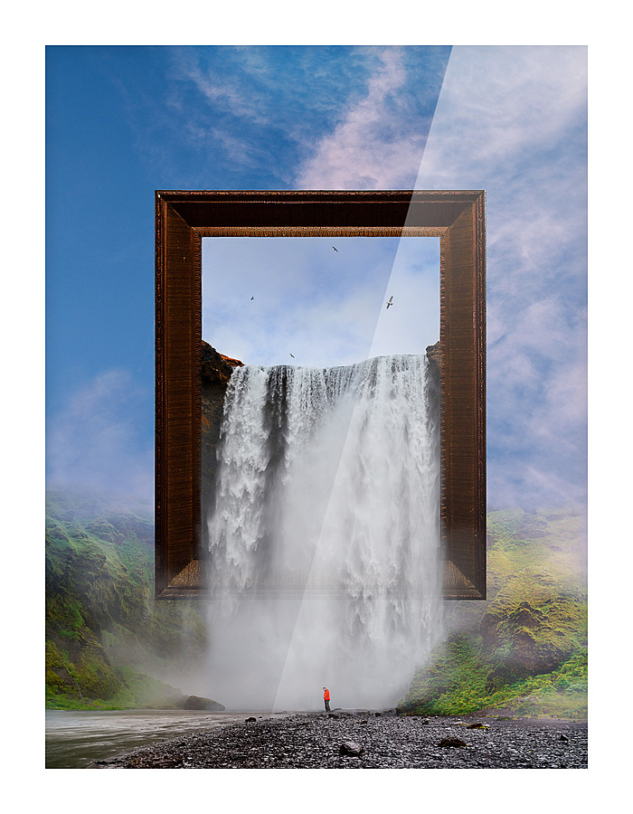 Waterfall Picture Frame print