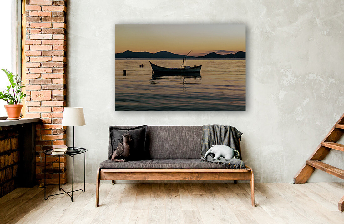 Boat at Sundown Reproduction