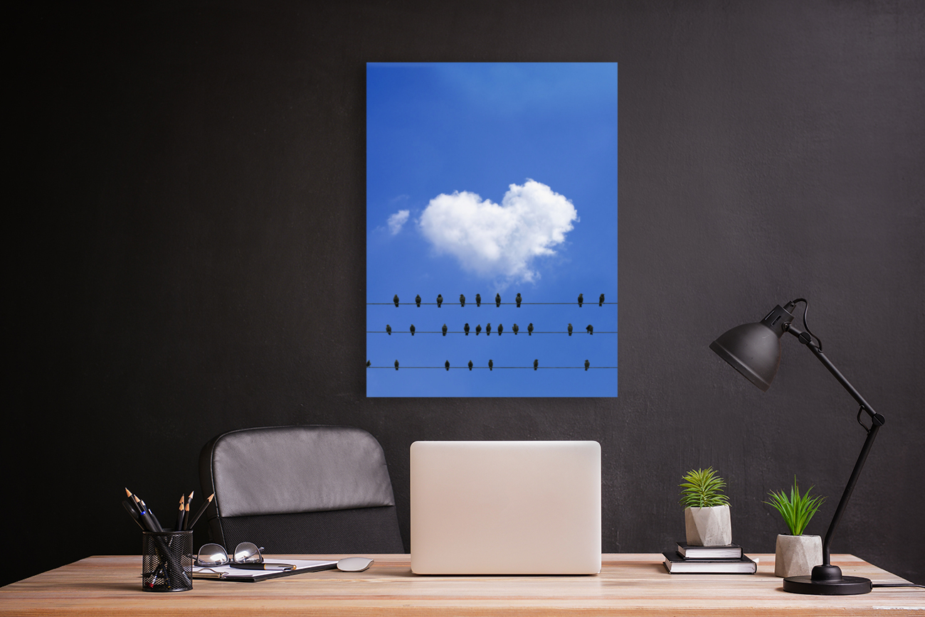 Heart Cloud & Birds Reproduction