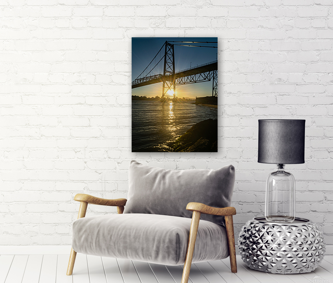 Sunset on the bridge Reproduction