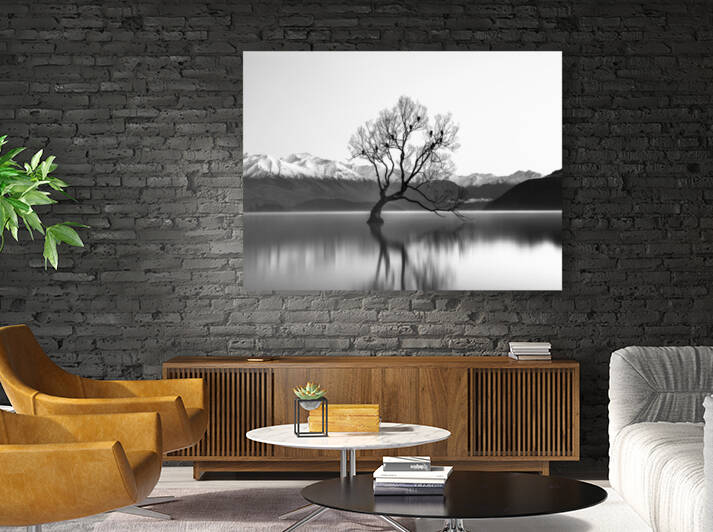 Lake Mirror b&w Reproduction
