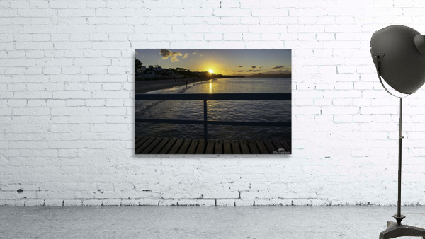 Sunset at pier Wall Preview