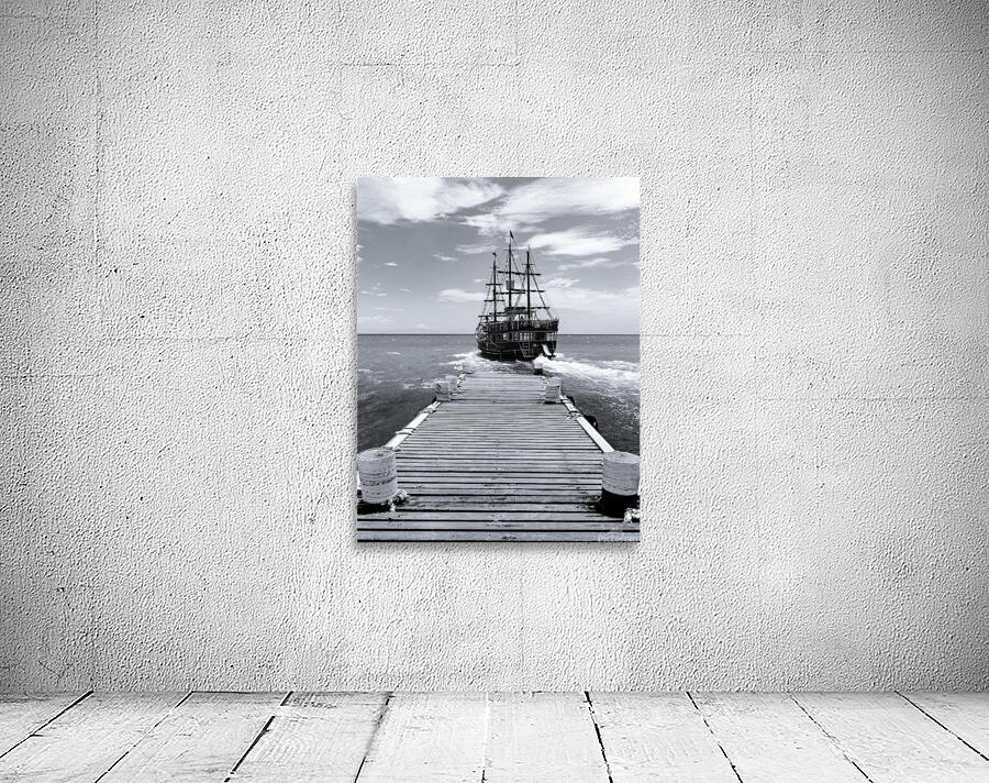 Leaving black & white Wall Preview