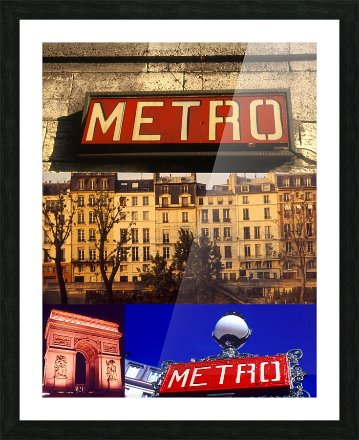 PARIS COLLAGE Picture Frame print