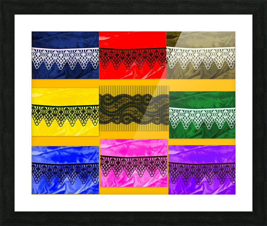 LACE COLLAGE Picture Frame print