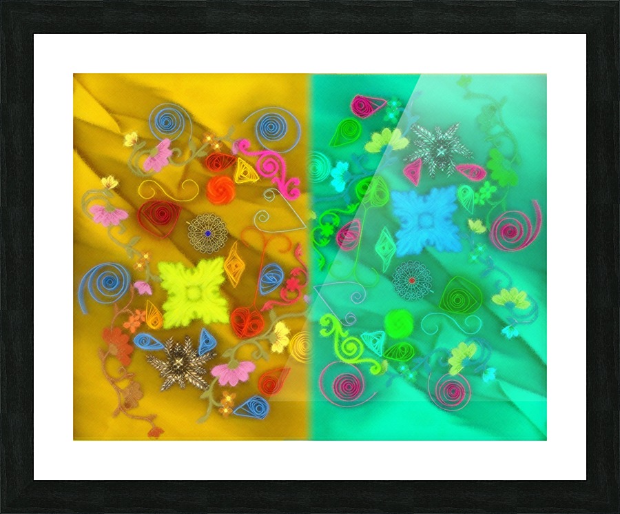 QUILLED COLLAGE Picture Frame print