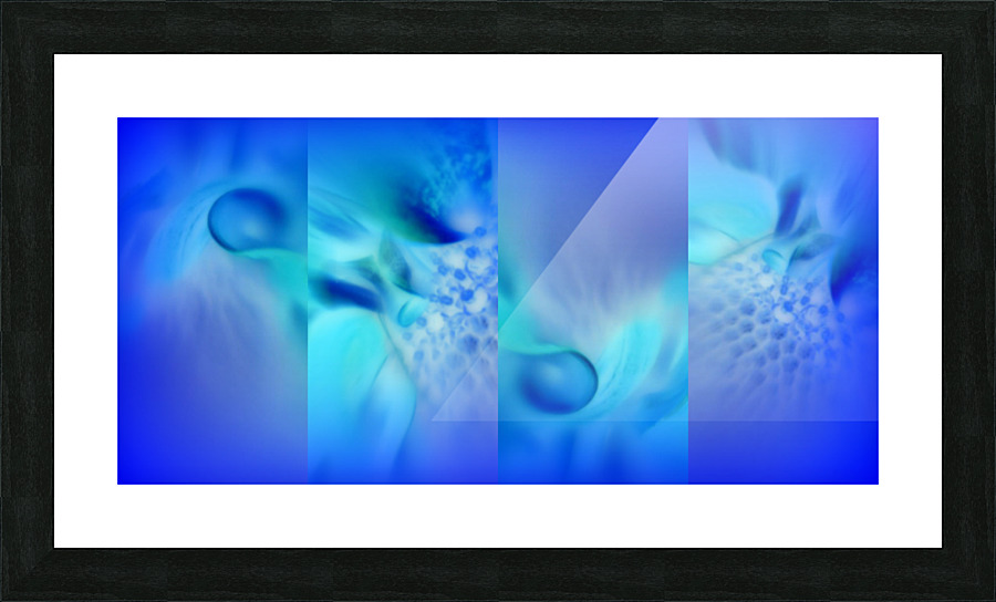 COBALT FLEURS Picture Frame print