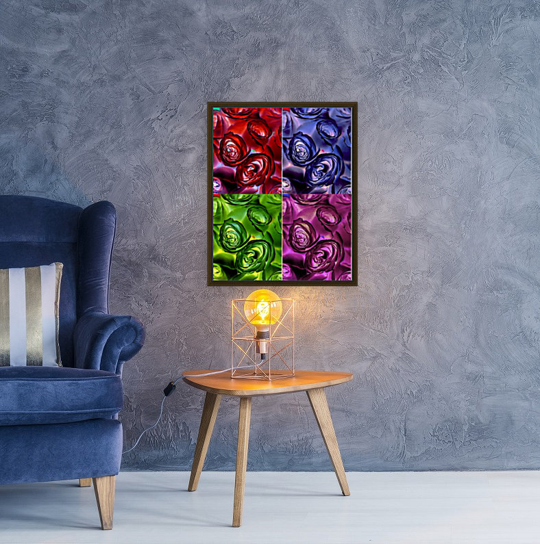 PSYCHEDELIC ROSES  Reproduction