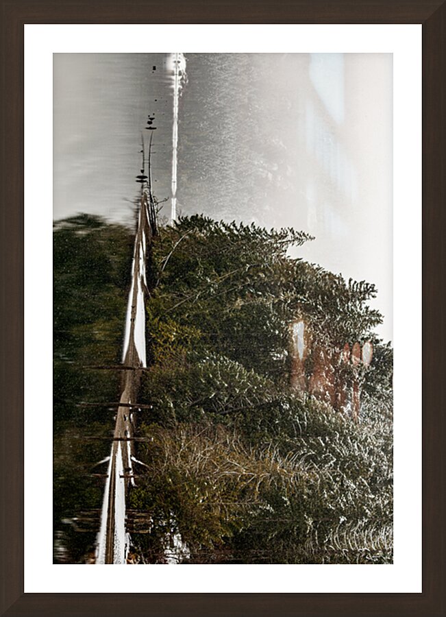 Snowfall at Comox Lake Picture Frame Printing
