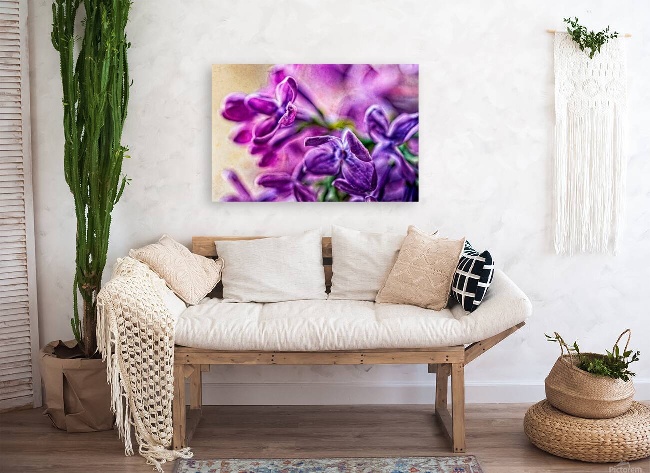 Painterly Purple Lilac  Reproduction