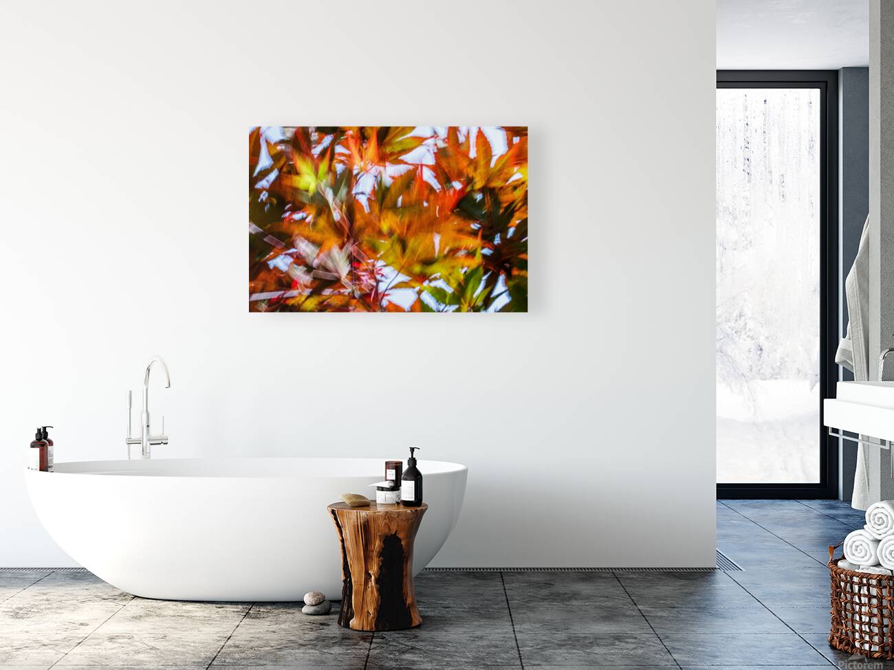 Kinetic Maple Abstract Reproduction