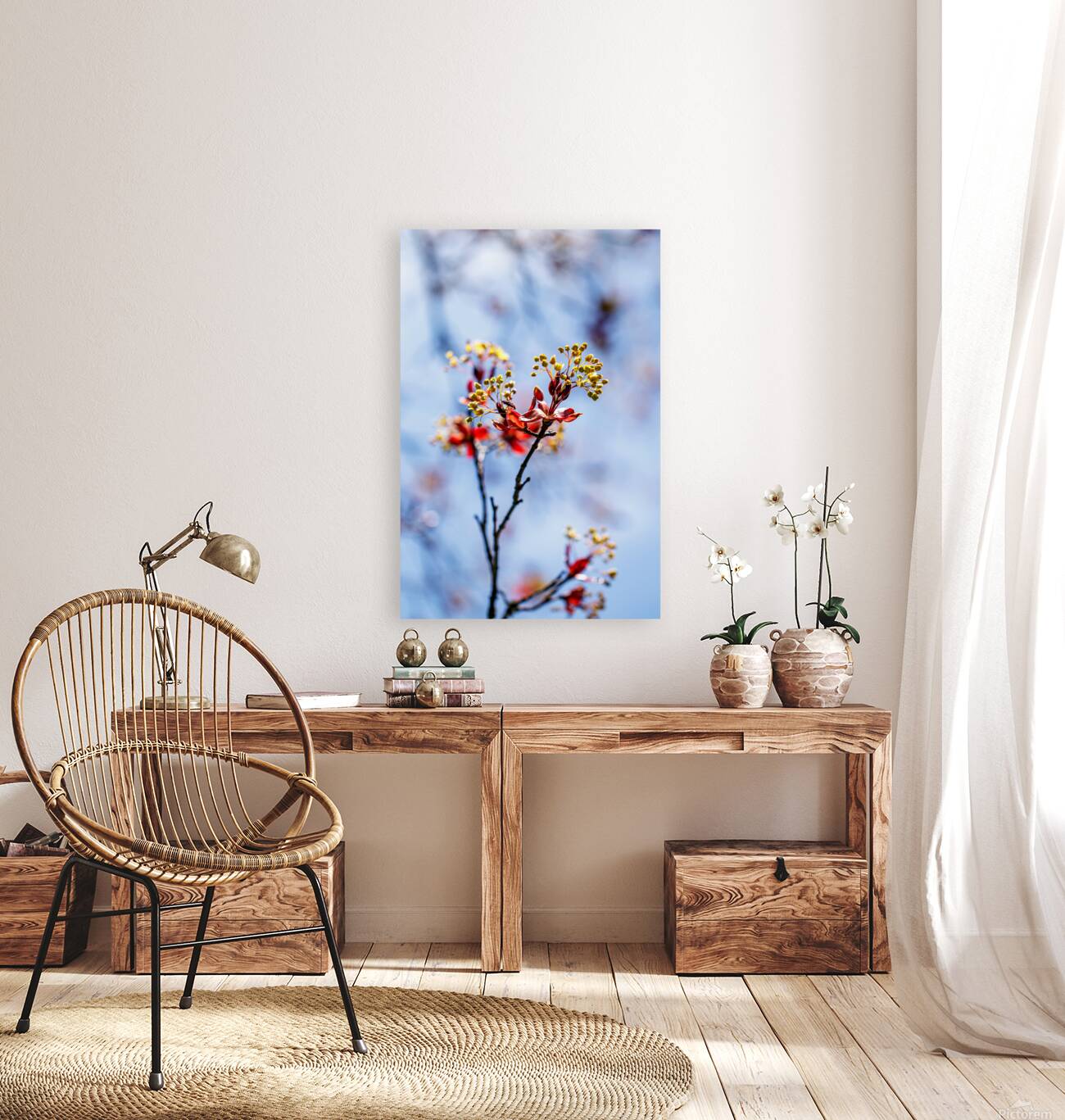 Red maple tree in full bloom Reproduction