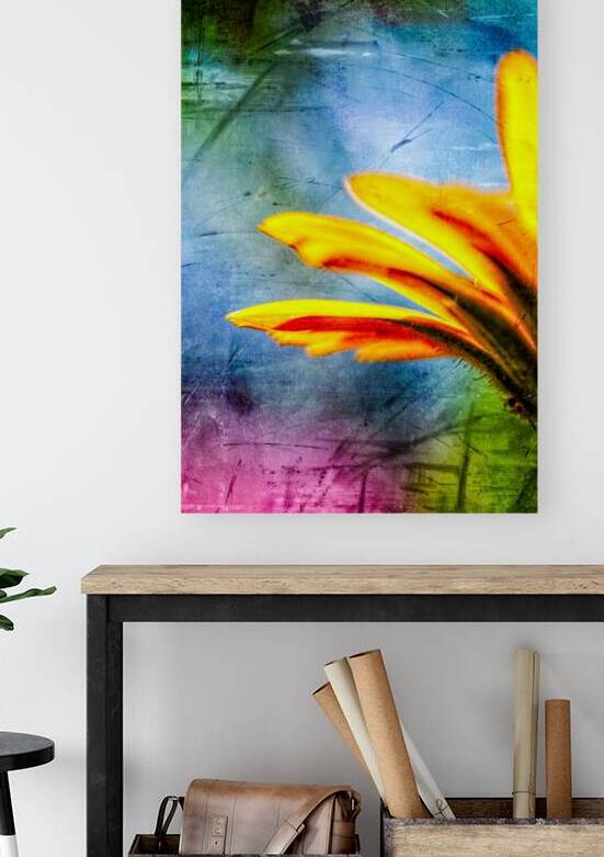 Orange petal abstract by Heather Marie Clark