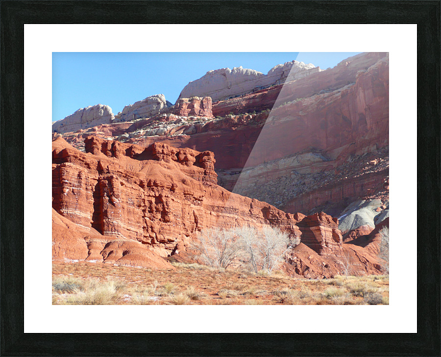 High Wall Red Cliffs Picture Frame print