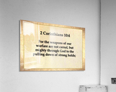 2 Corinthians 10 4 Acrylic Print