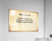 Ecclesiastes 3 1 Acrylic Print