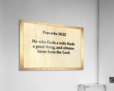 Proverbs 18 22 Acrylic Print