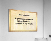 Proverbs 14 34 Acrylic Print
