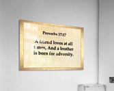Proverbs 17 17 Acrylic Print