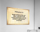 Philippians 1 6 Acrylic Print