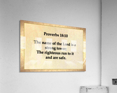 Proverbs 18 10 Acrylic Print