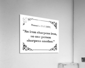 Proverbs 27 17 Acrylic Print