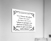 Jeremiah 29 11 Acrylic Print