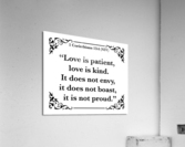 1 Corinthians 13 4 Acrylic Print