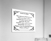 Isaiah 9 6 Acrylic Print